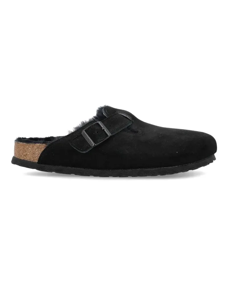 Birkenstock Loafer Plush Black Shearling Slip-On Shoes schwarz Schwarz
