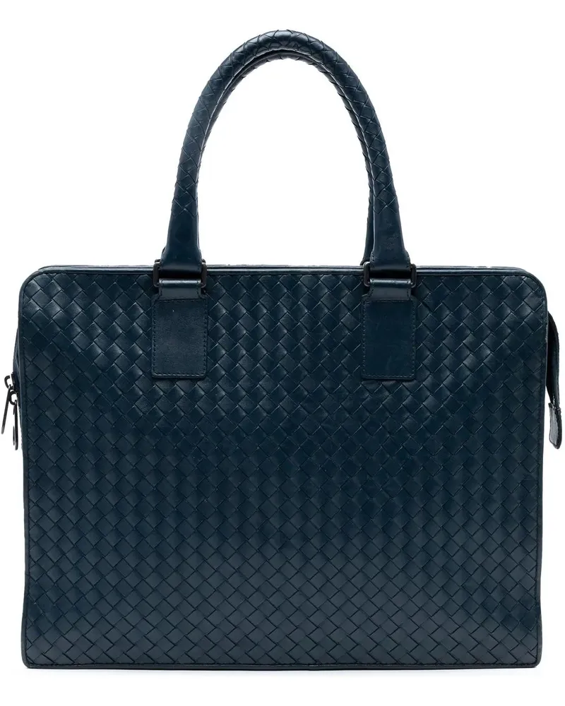 Bottega Veneta Crossbody Bags Nappa Intrecciato Business Bag blau Blau