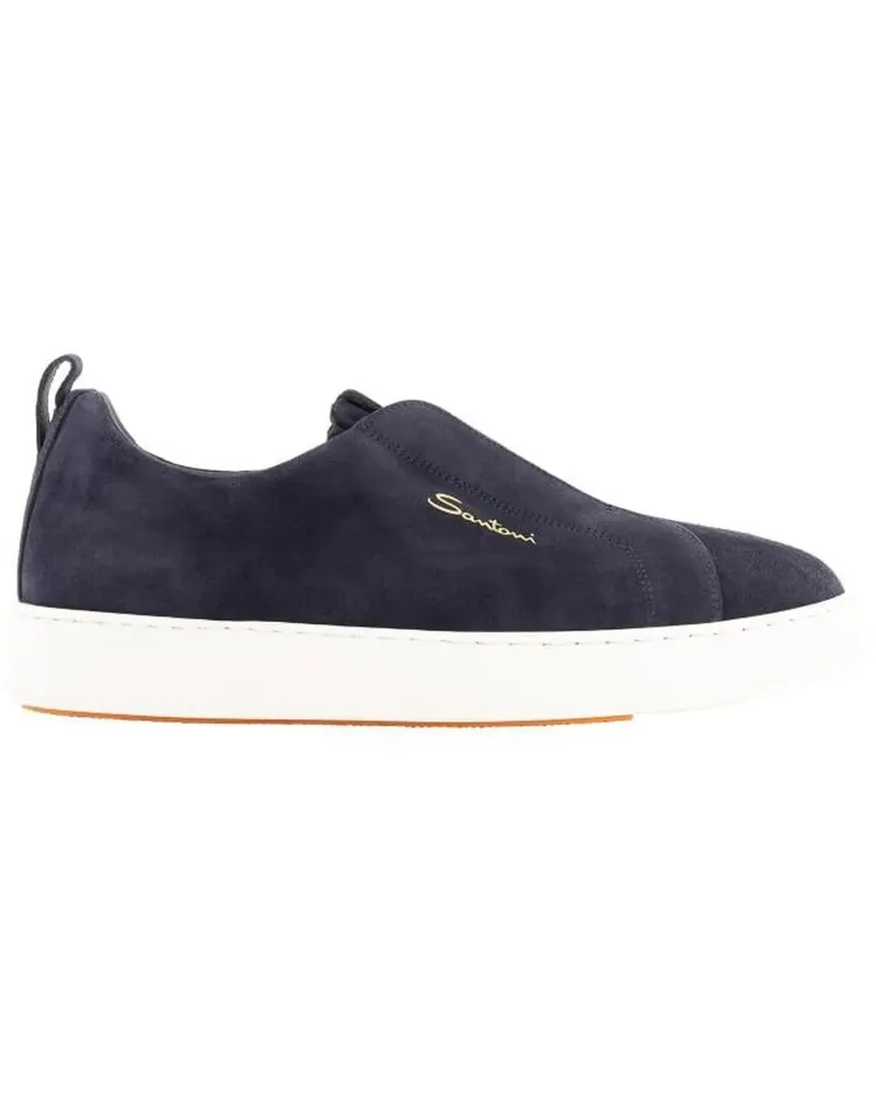 Santoni Low-Top Sneaker Men's suede sneaker weiß Weiß