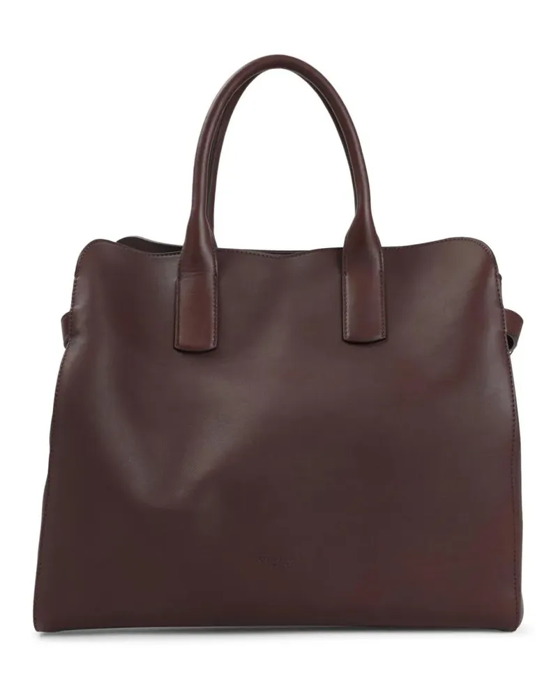 Giorgio Armani Hobo Bags Red Leather Shoulder Bag With Spacious Interior braun Braun