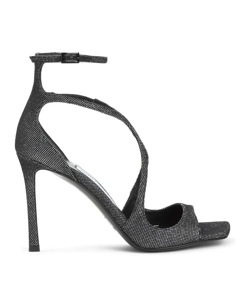 Jimmy Choo Sandalen Striking Black Metallic Sandals schwarz Schwarz