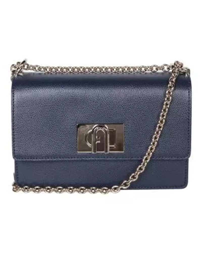 Furla Shopper 1927 Leather Bag Blau