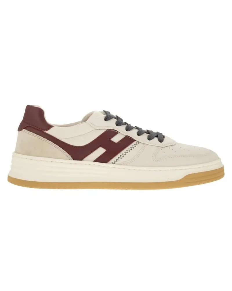Hogan Low-Top Sneaker H630 - Leather Lace-Up Trainers beige Beige