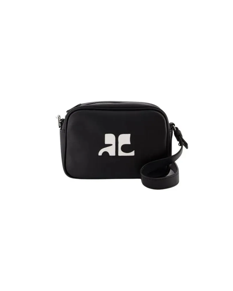 Courrèges Hobo Bags Reedition Camera Crossbody - Leather - Black schwarz Schwarz