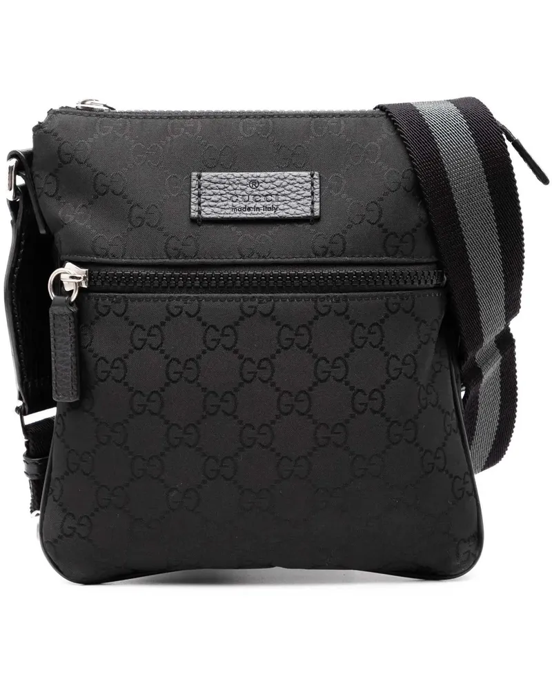 Gucci Hobo Bags GG Nylon Web Crossbody schwarz Schwarz