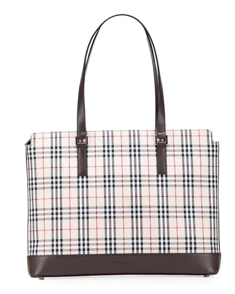 Burberry Shopper House Check Canvas Tote braun Braun