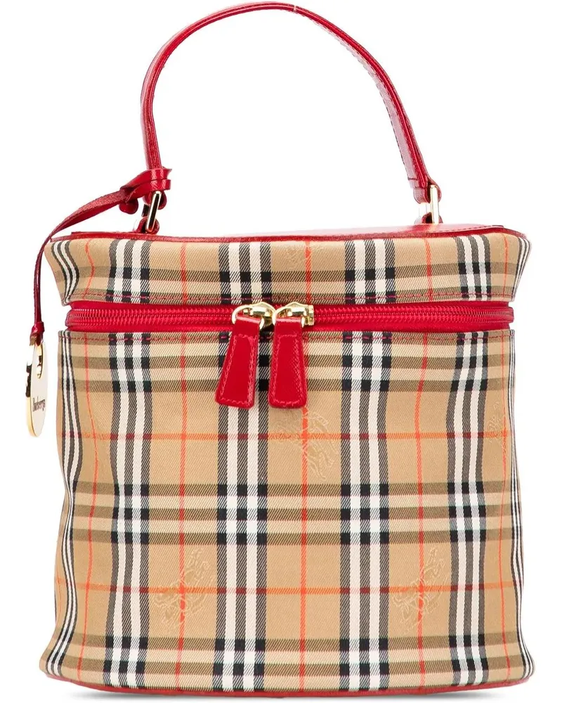 Burberry Kosmetiktaschen Haymarket Check Canvas Vanity Bag braun Braun