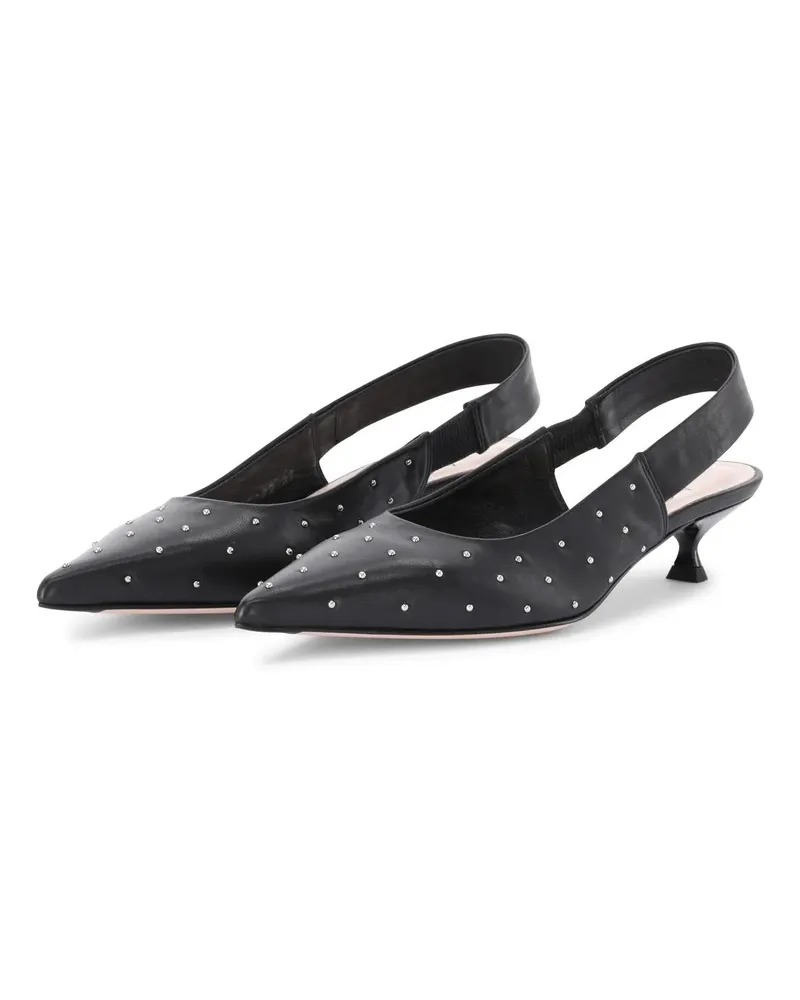Attilio Giusti Leombruni Low-Top Sneaker Sling-Back mit Nieten schwarz Schwarz