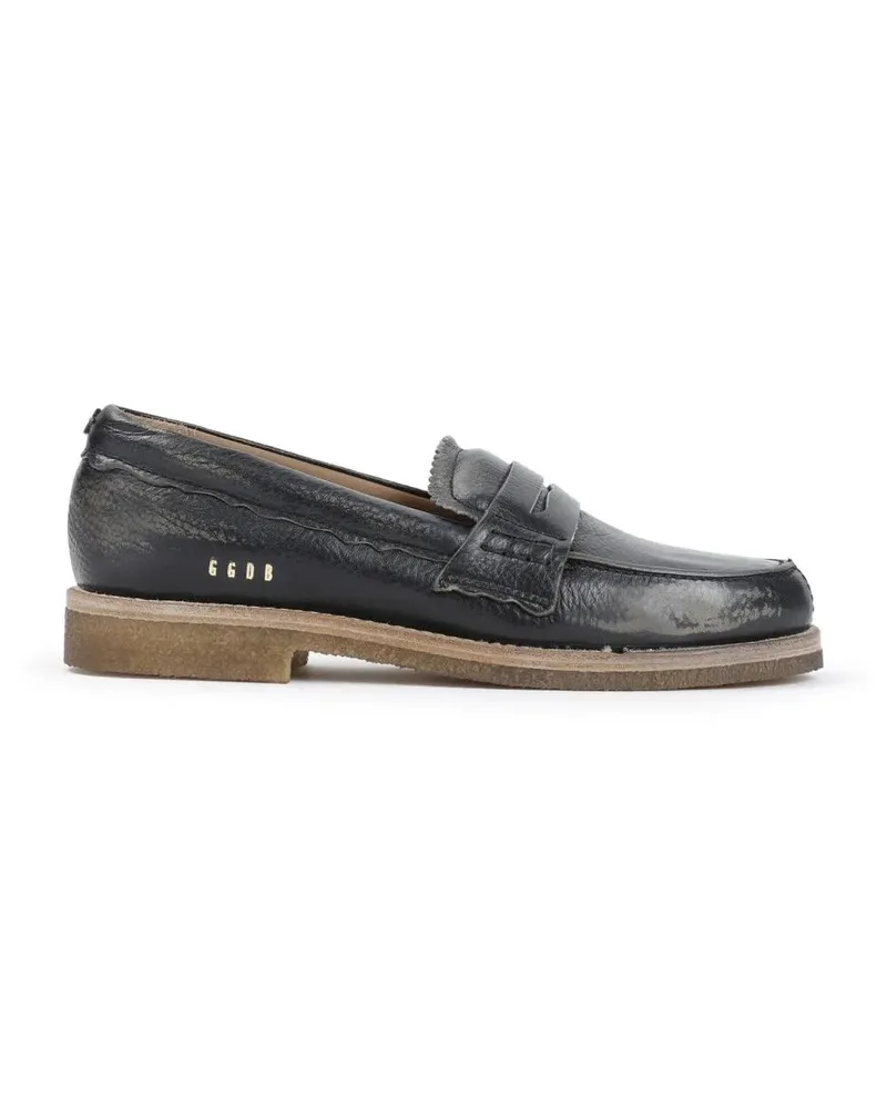 Golden Goose Vintage Black Cow Leather Jerry Loafers schwarz Schwarz