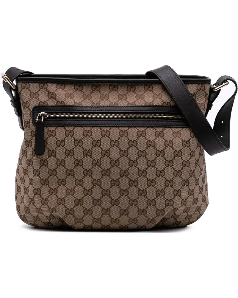 Gucci Hobo Bags GG Canvas Crossbody braun Braun