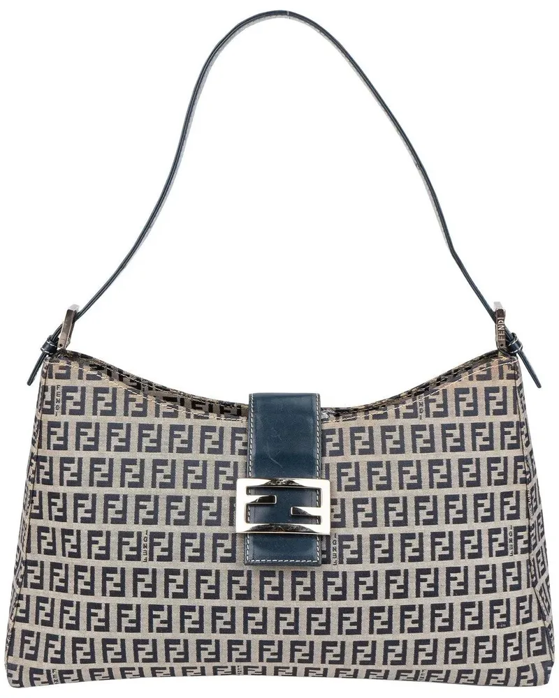 Fendi Crossbody Bags  FF Monogram Baguette Buckle Shoulder Bag blau Blau
