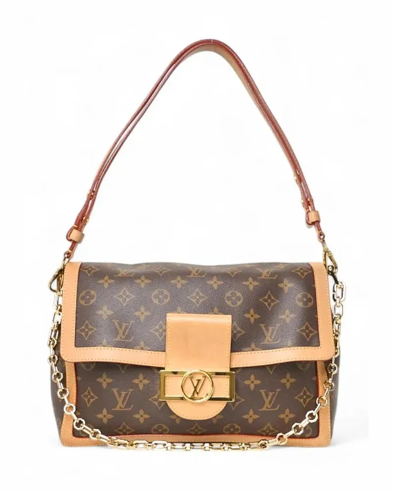 Louis Vuitton Hobo Bags Dauphine Soft Gm Monogram braun Braun