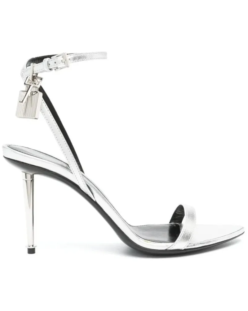 Tom Ford Sandalen Silver Heels With Ankle Strap silberfarben 