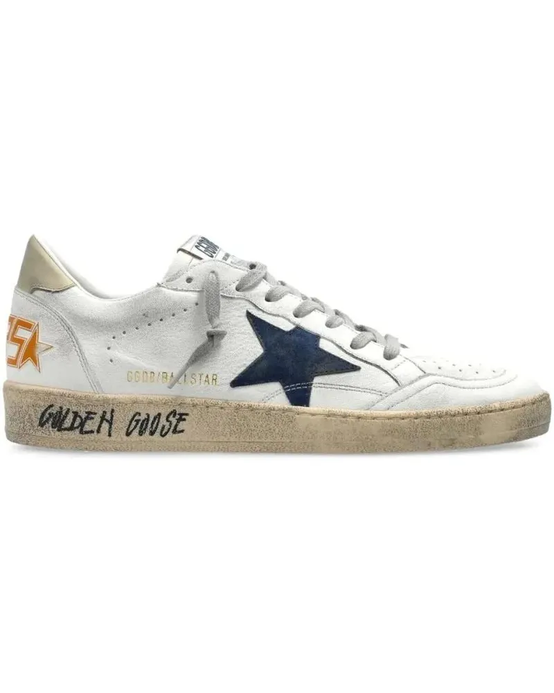 Golden Goose Low-Top Sneaker Distressed Low-Top Sneakers With Star Detail And V pink Rosa
