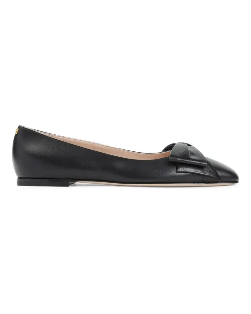 Valentino Garavani Leather Ballerinas With Low Heel schwarz Schwarz