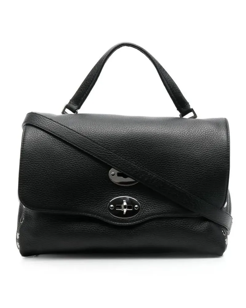 Zanellato Hobo Bags Postina Daily Small Leather Handbag schwarz Schwarz