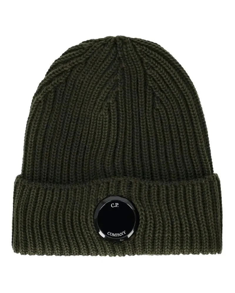 C.P. Company Caps & Mützen Military Green Ribbed Beanie grün Grün