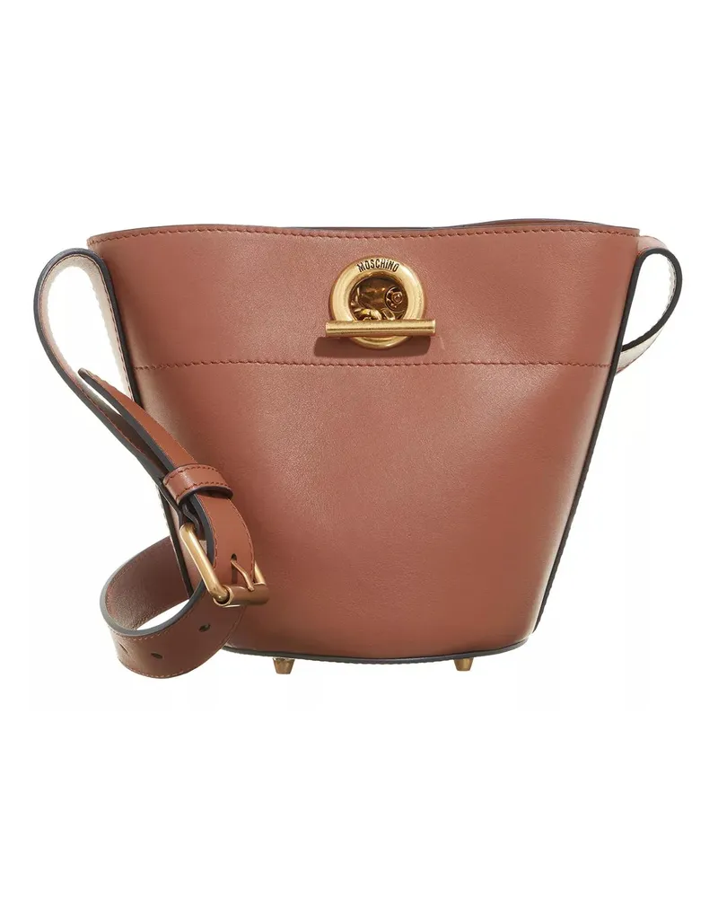 Moschino Crossbody Bags Metal Toggle Shoulder Bag braun Braun