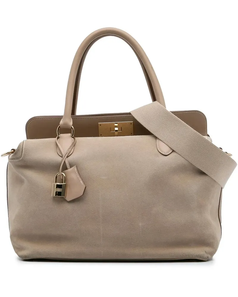 Hermès Hobo Bags 2013 Veau Grizzly and Swift Toolbox 33 braun Braun