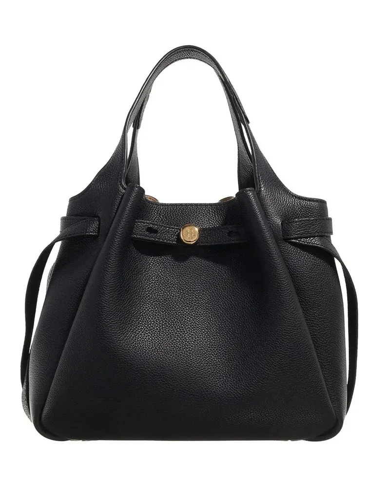Tory Burch Satchels Romy Pebbled Satchel schwarz Schwarz