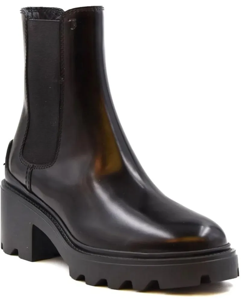 TOD'S Stiefel Women Chelsea Boots GOMMA CARRO Calfskin - schwarz Schwarz