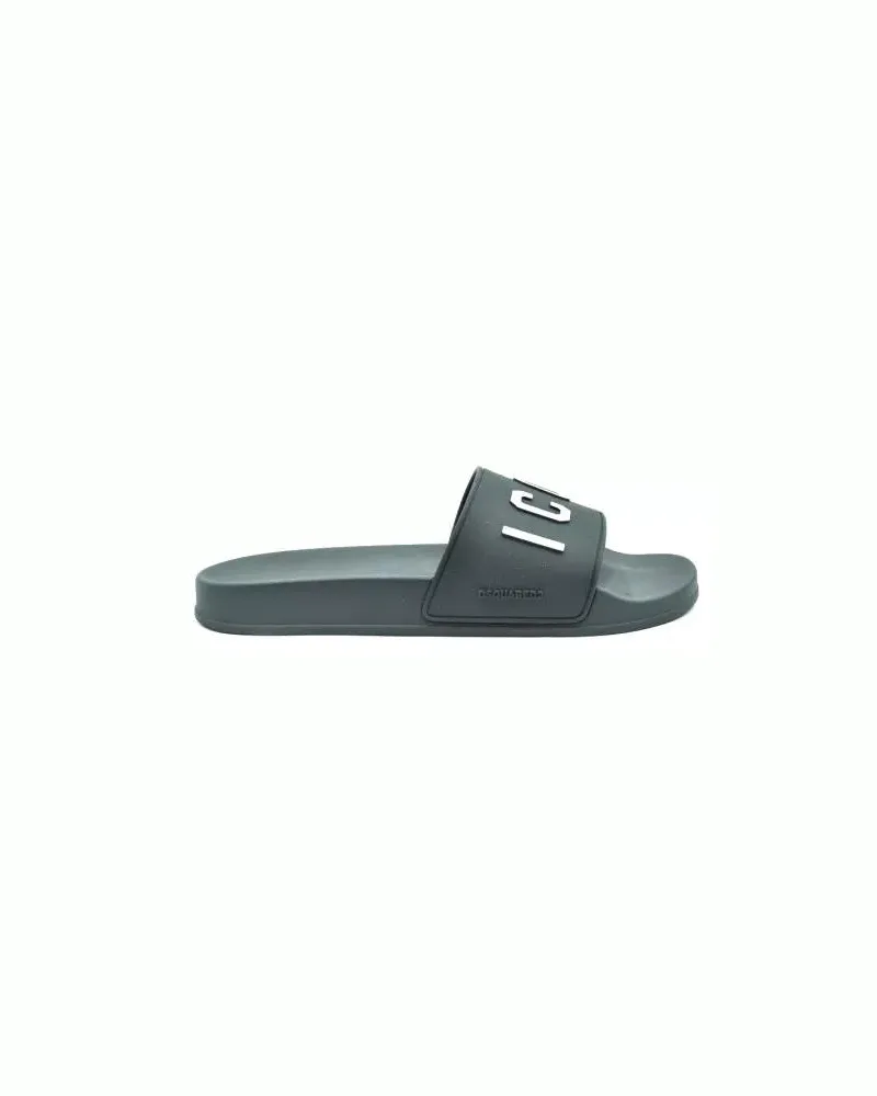 Dsquared2 Loafer Black Polyesster Sandals schwarz Schwarz