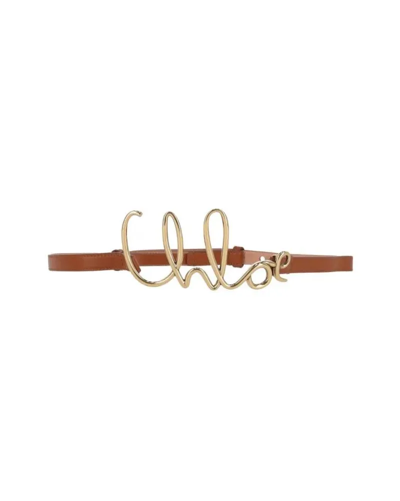 Chloé Gürtel Thin "Iconic" Belt – Brown braun Braun
