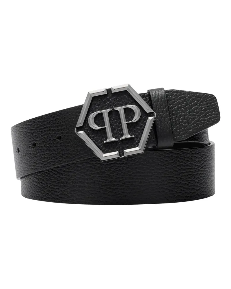 Philipp Plein Gürtel Gürtel Hexagon schwarz Schwarz