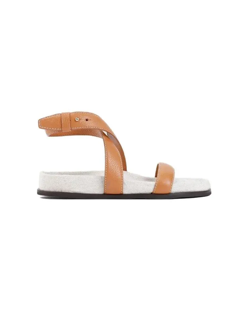 Totême Sandalen Tan Brown Leather Chunky Sandal braun Braun