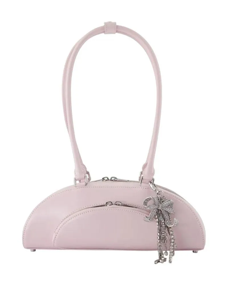 Self-Portrait Hobo Bags Curved Charm Shoulder Bag - Leather - Purple lila Lila