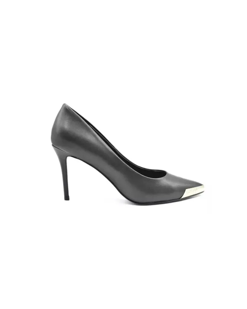 Versace Hohe Schuhe Flat Shoes Black schwarz Schwarz