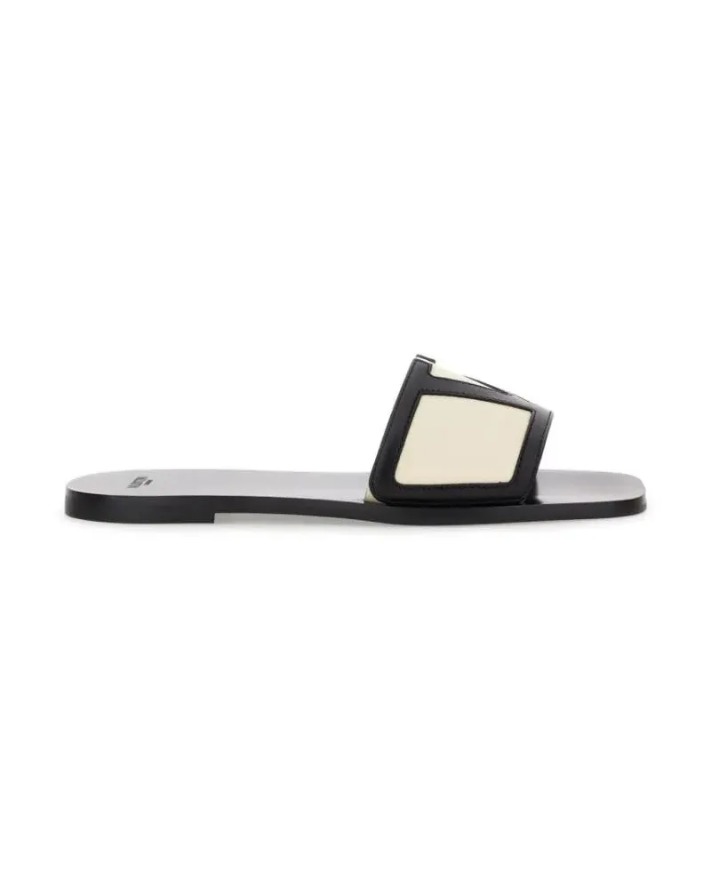 Valentino Garavani Sandalen Viva Superstar Slide Sandal With Contrasting Emble beige Beige