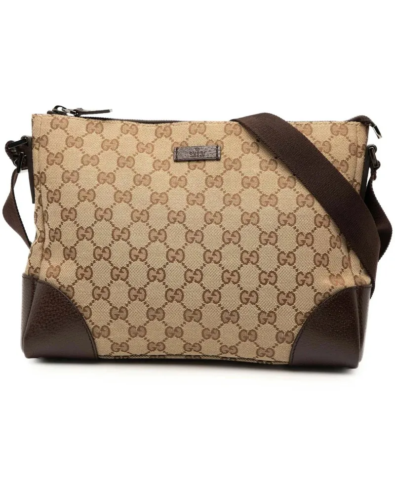 Gucci Hobo Bags GG Canvas Crossbody braun Braun