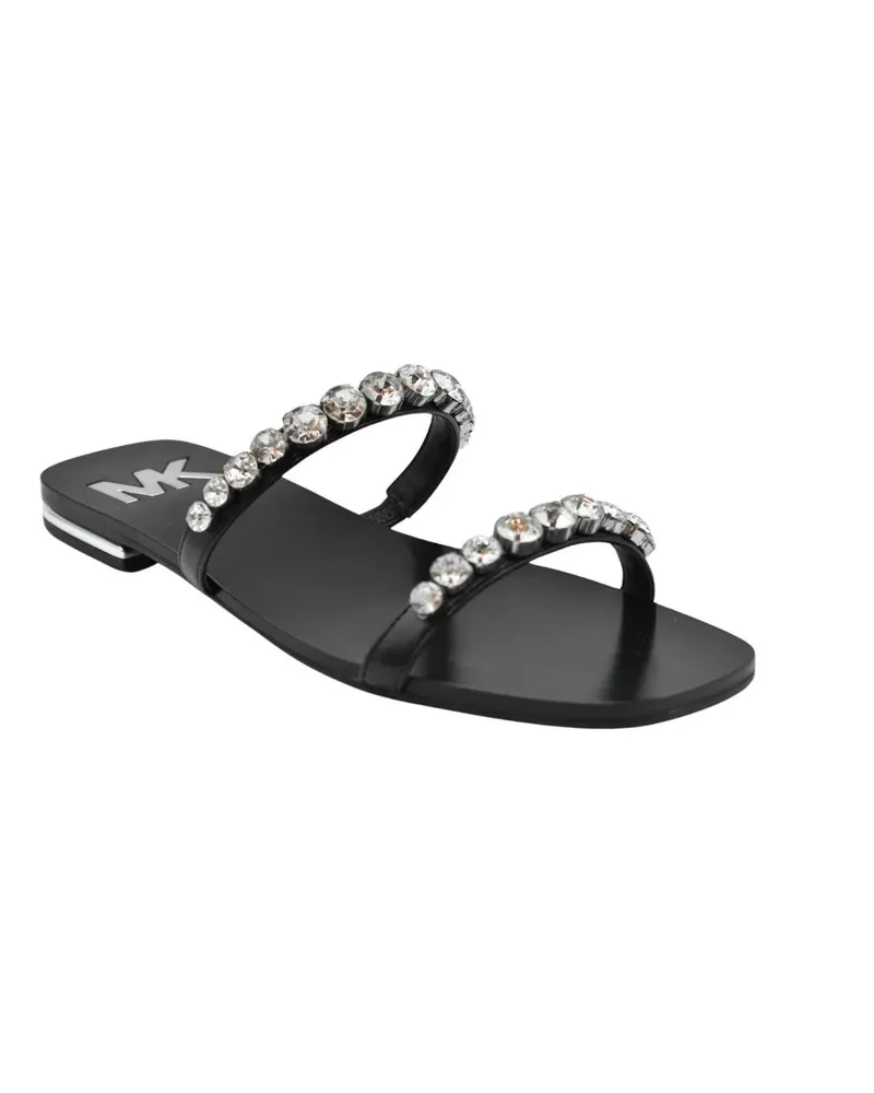 Michael Kors Sandalen Black Leather Sandals schwarz Schwarz