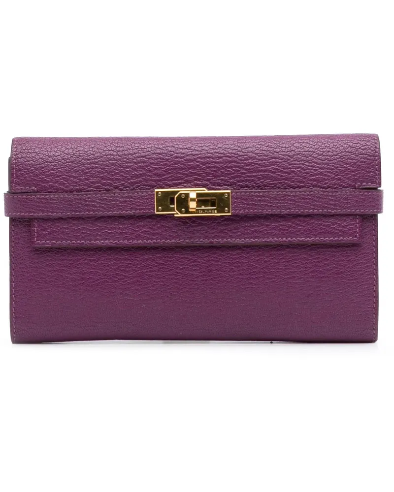 Hermès Portemonnaie Chevre Mysore Leather Kelly Long Wallet orange Orange