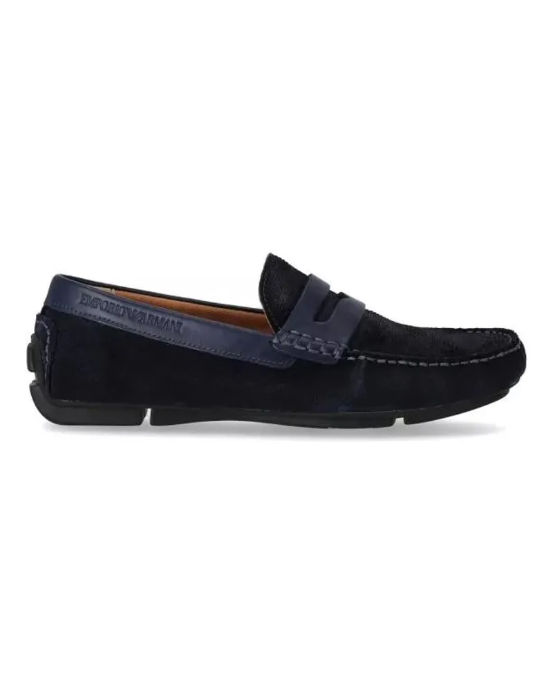 Emporio Armani Loafers & Ballerinas Driver Blue Loafer Blau