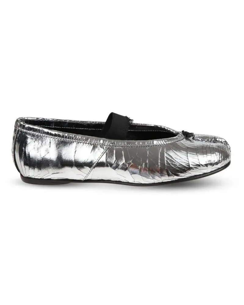 Maison Margiela Tabi Broken Mirror Ballet Flats silberfarben Silber