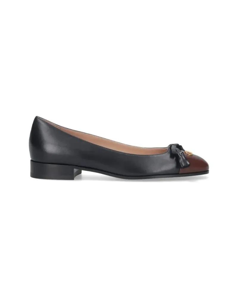 Valentino Garavani Valet Du Roi" Ballet Flats – Black schwarz Schwarz