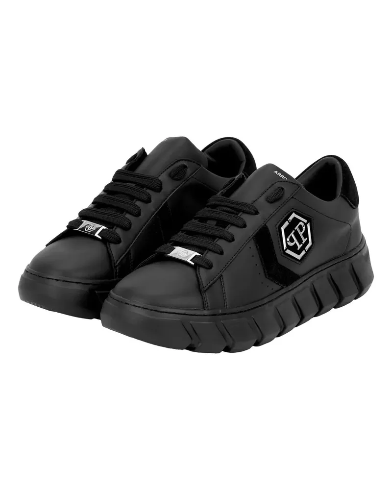 Philipp Plein Low-Top Sneaker Lo-Top Turnschuhe Hexagon schwarz Schwarz