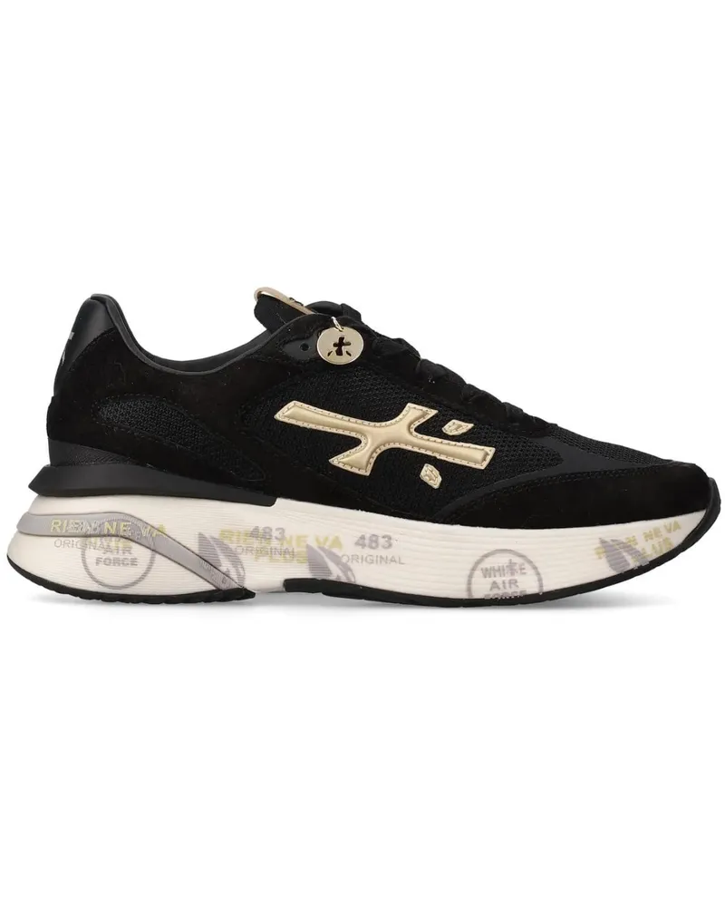 Premiata Low-Top Sneaker Sneakers Moerund in suede e tessuto tecnico nero schwarz Schwarz