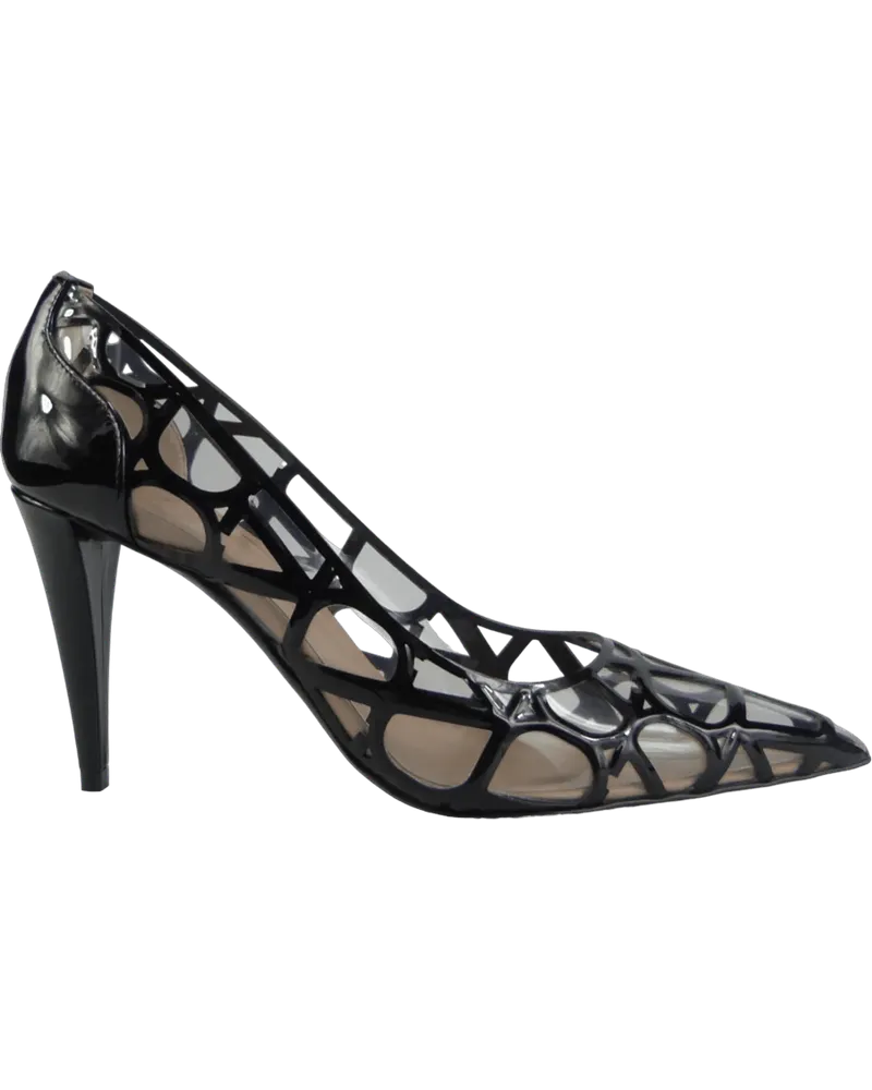 Valentino Garavani Hohe Schuhe Decollete "Toile Iconographe" Nero schwarz Schwarz