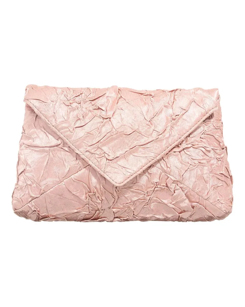Dries van Noten Clutches Pleated Satin Clutch Bag With Chain Strap rosa Gold