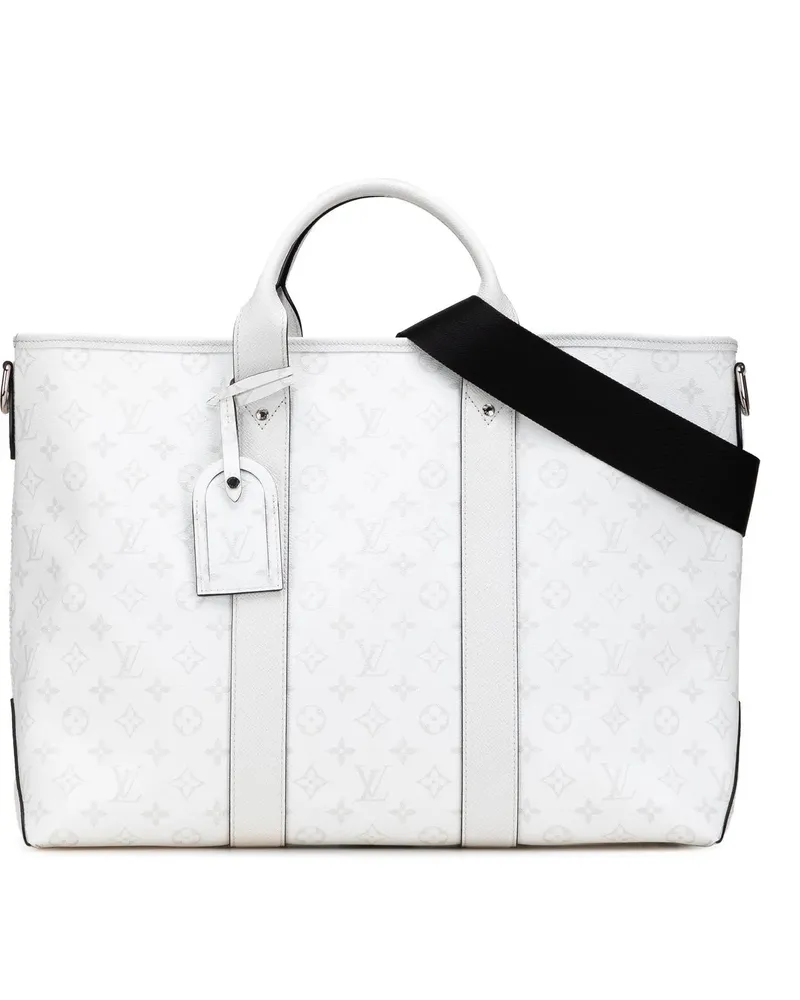 Louis Vuitton Hobo Bags Monogram Taigarama Weekend Tote weiß Weiß