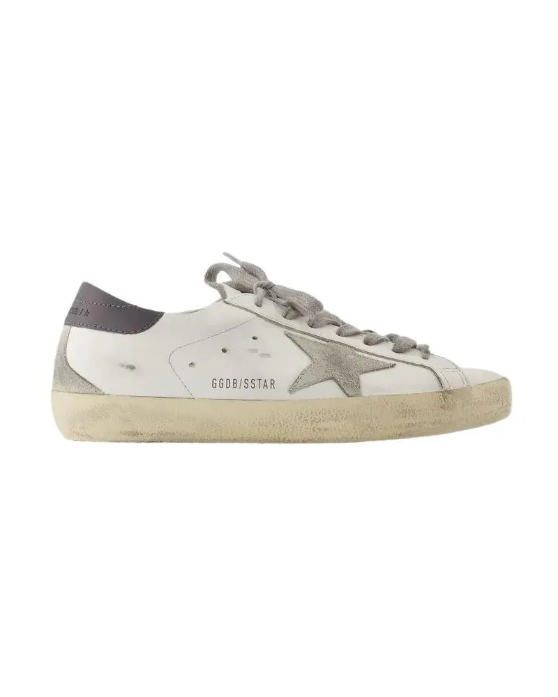 Golden Goose Low-Top Sneaker Heren Super Star Sneaker Wit/Grijs weiß Weiß