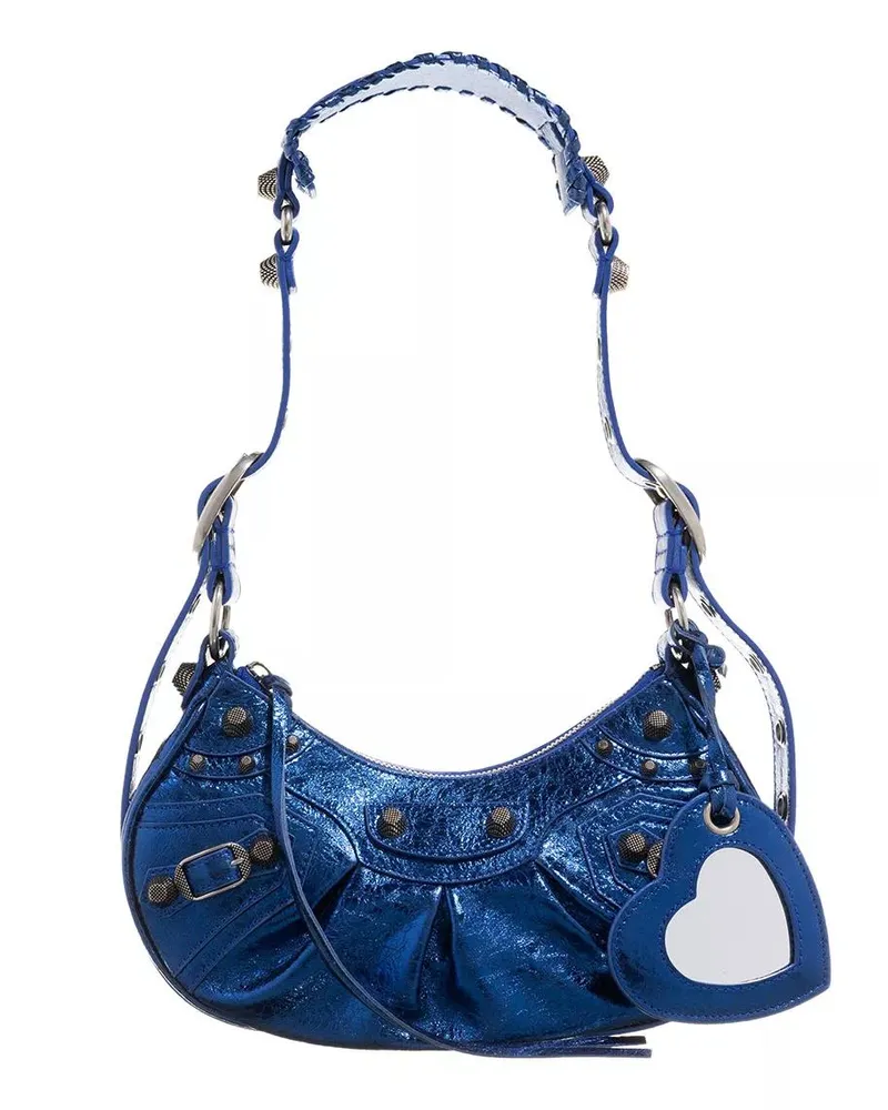 Balenciaga Pochettes Le Cagole XS Shoulder Bag Metallized blau Blau