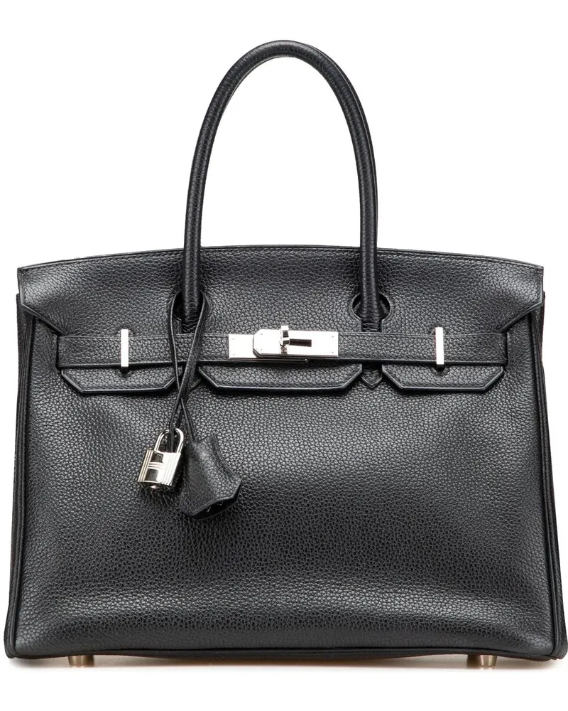 Hermès Crossbody Bags Togo Birkin Retourne 30 schwarz Schwarz