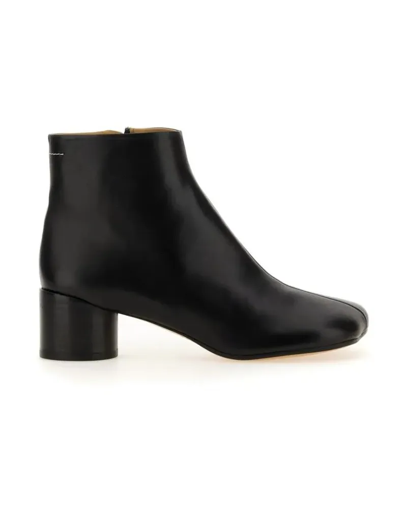 Maison Margiela Stiefel Leather Ankle Boots schwarz Schwarz