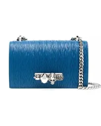 Alexander McQueen Shopper The Four Ring Blue Shoulder Bag Blau