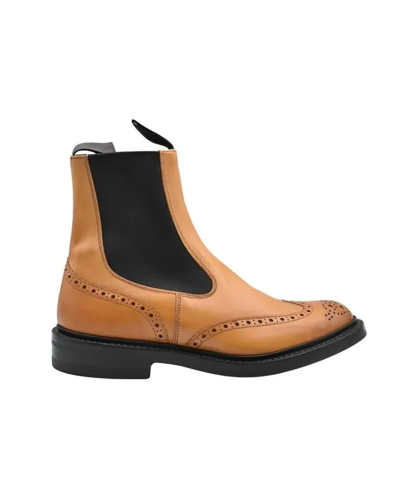 Tricker's Stiefel Laced Boots With Brogue Detailing braun Braun