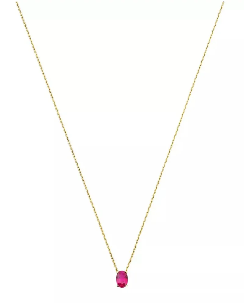 Isabel Bernard Halskette Baguette Roux 14 karat necklace Mehrfarbig